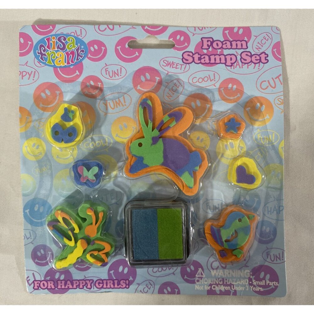 Lisa Frank Foam Stamp Ink Set - New